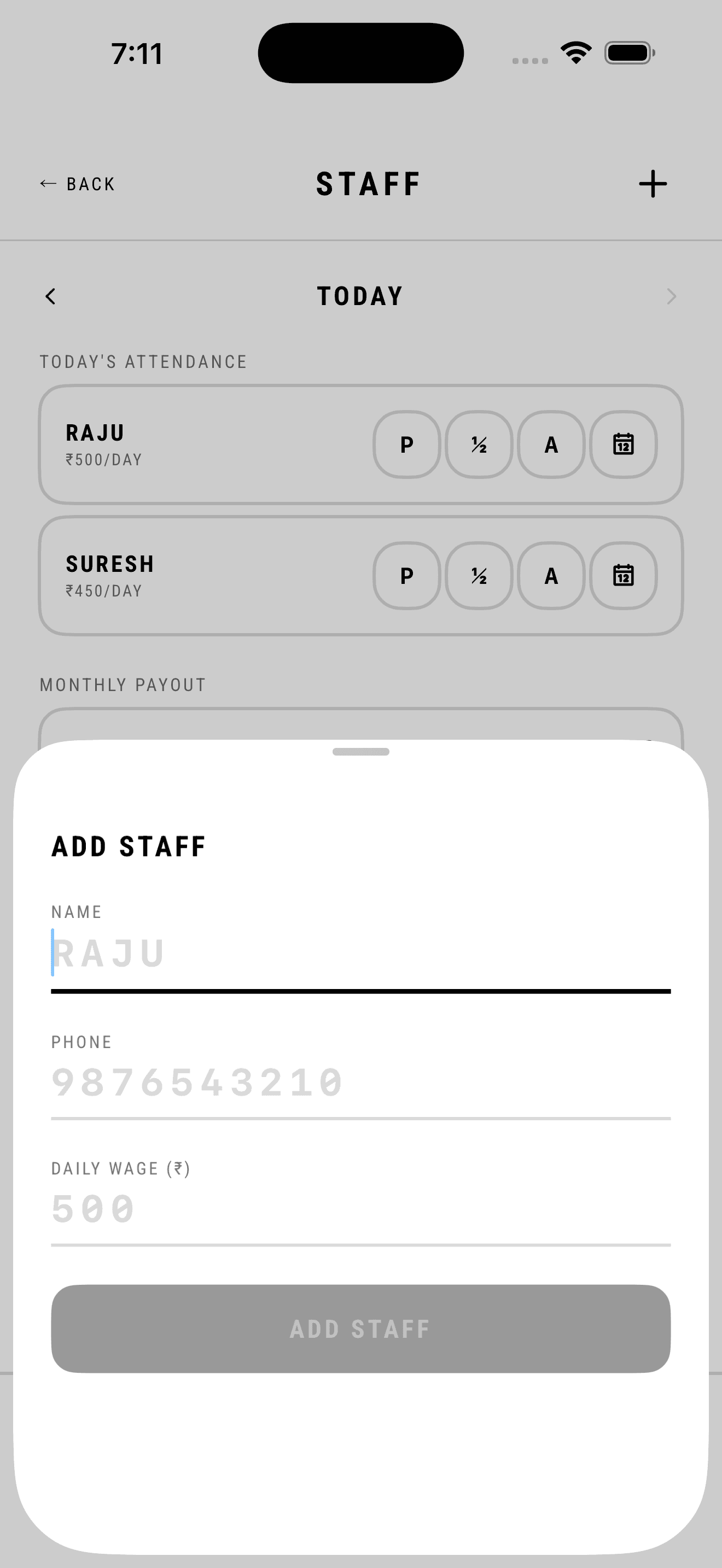 MintWash — Team and staff: Add staff